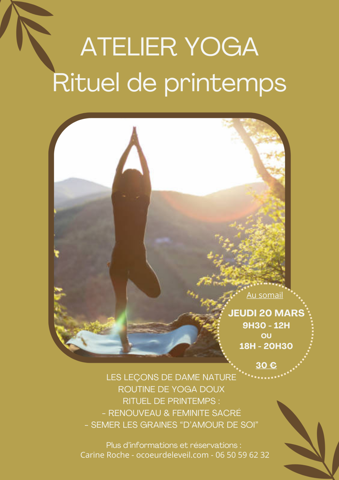 Atelier yoga rituel printemps - Carine Roche - Ô Cœur de l'éveil